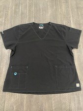 Carhartt Modern Fit 3X-LARGE Black Teal Scrub Top Women C12110