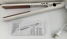 Conair Double Ceramic Flat Iron, 1 inch Hair Straightener White Rose Gold CS221N 4