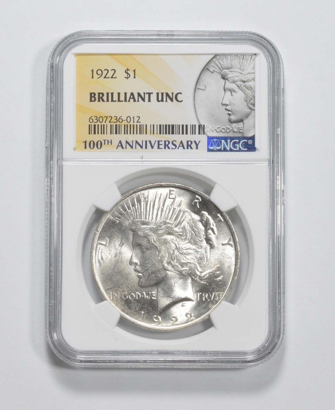 1922 Peace Silver Dollar 100th Anniv 2021 Special Label MS BU Unc NGC *7230