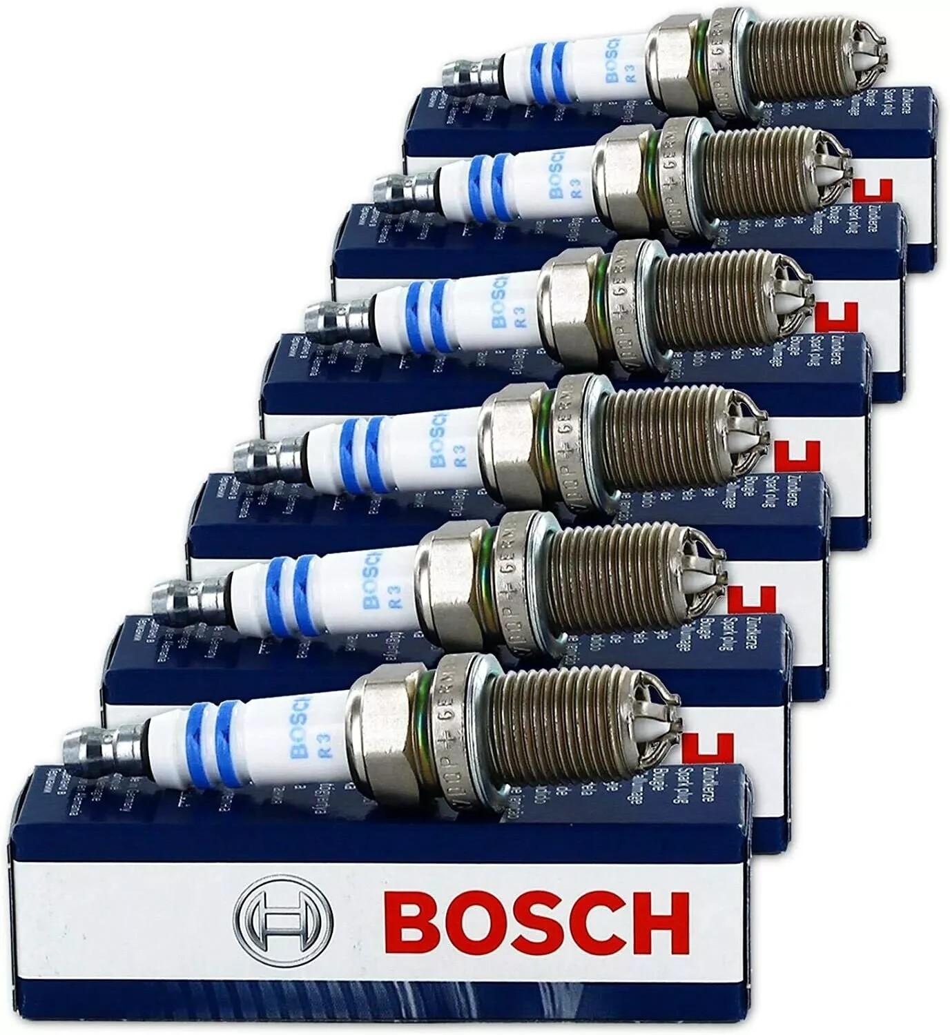 6PC OEM Spark Plugs Bosch OEM Platinum4 Factory High Power Set for BMW E39/E46-