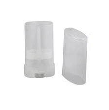 10 PCS Empty Plastic Oval Deodorant Containers 15ml Lip Gloss Balm Tubes DIY