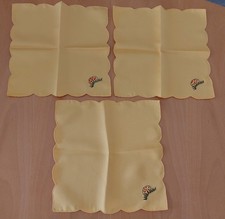 Tischdecken, Ostern, gelb mit Stickerei, 28x28 cm, 3 Stück