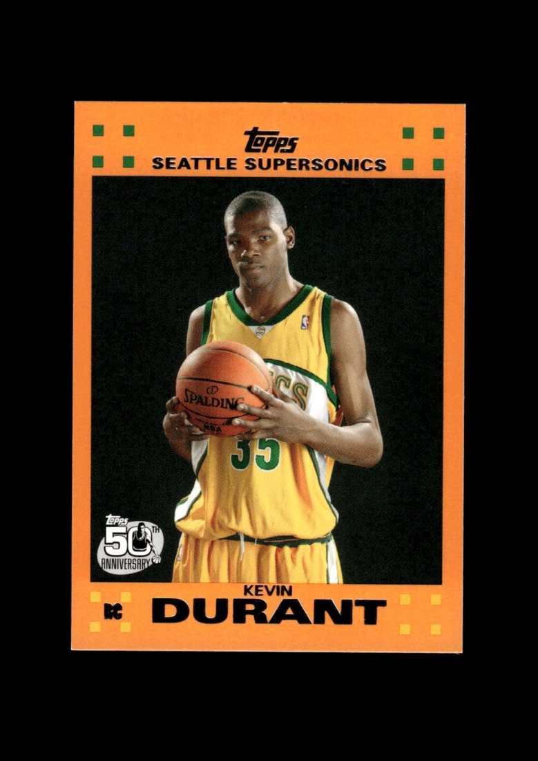 2007 Topps 50th Anni: # 2 Kevin Durant Orange Border RC NR-MINT