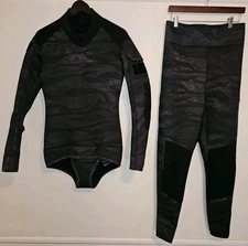 Waihana Wetsuit Tropicam Black 3.5MM Neoprene Size XL / 56 NEW 