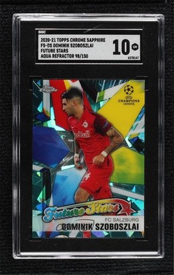 2020 Chrome UEFA Champions League Sapphire Aqua Dominik Szoboszlai SGC 10 10fh