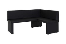 Eckbank, Esszimmerbank, Sitzbank, Bank, Taina schwarz links