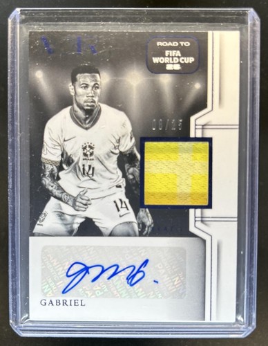 2025-26 Panini Noir Road to FIFA World Cup 26 Gabriel Auto Memorabilia B&W #/25