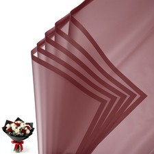 20 Blumen Geschenkpapier wasserdicht f&uuml;r Blumenstr&auml;u&szlig;e Weinrot