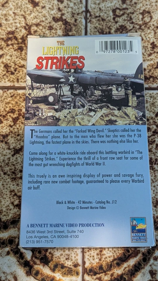 Lockheed Lightning P-38 " The Lightning Strikes' VHS Video Cassette Tape - Image 3 of 4