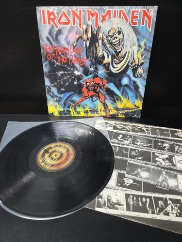 Iron Maiden Number Of The Beast Lp Vinyl 1983 1st Press Shrink/Insert EX/VG Wax