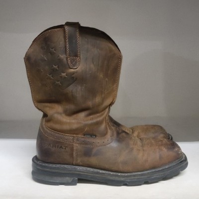 Ariat Sierra Shock Shield Patriot Steel Toe Boot Brown Mens Size 10D
