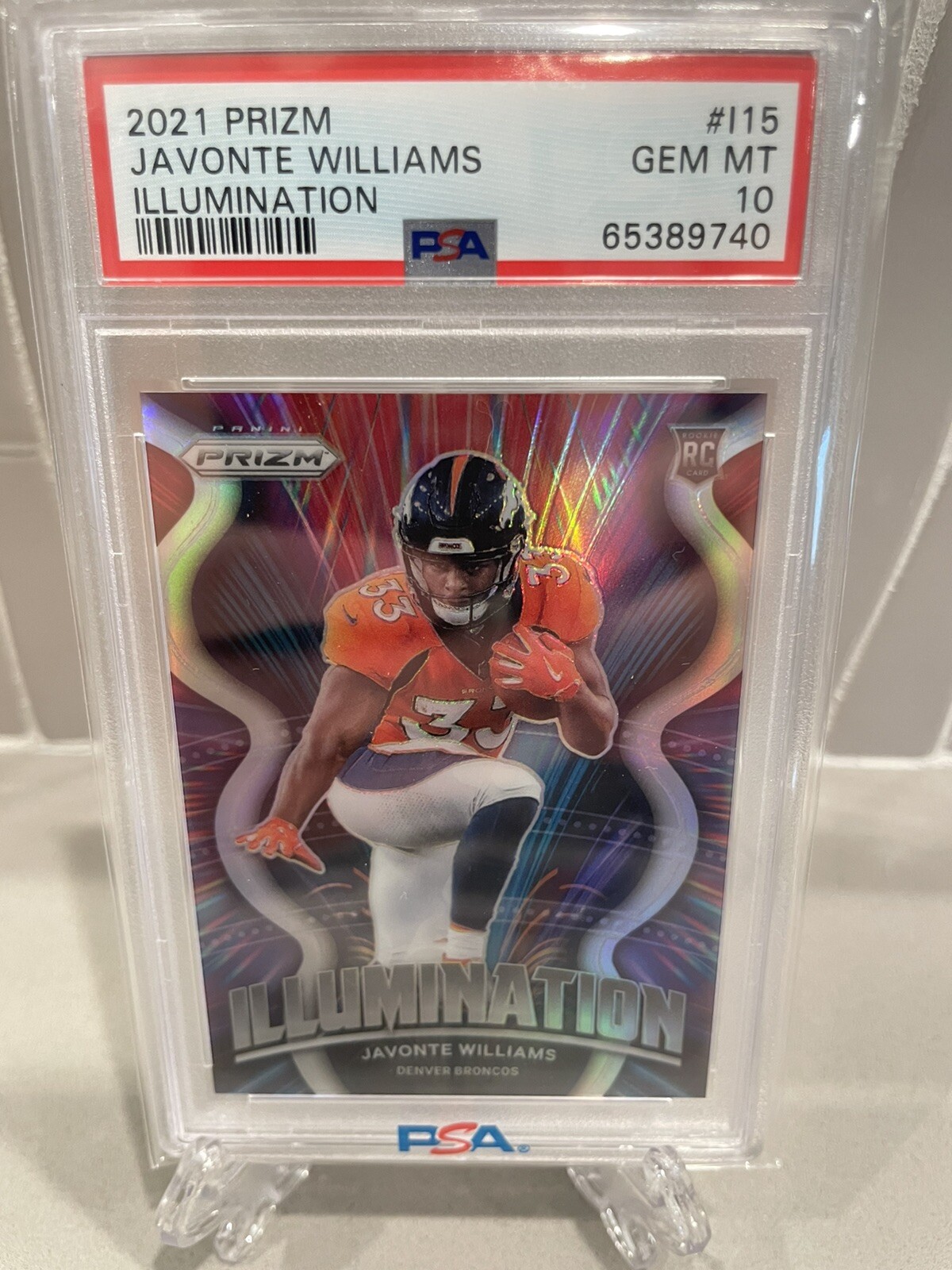 Javonte Williams Panini Prizm Illumination #I15 Base