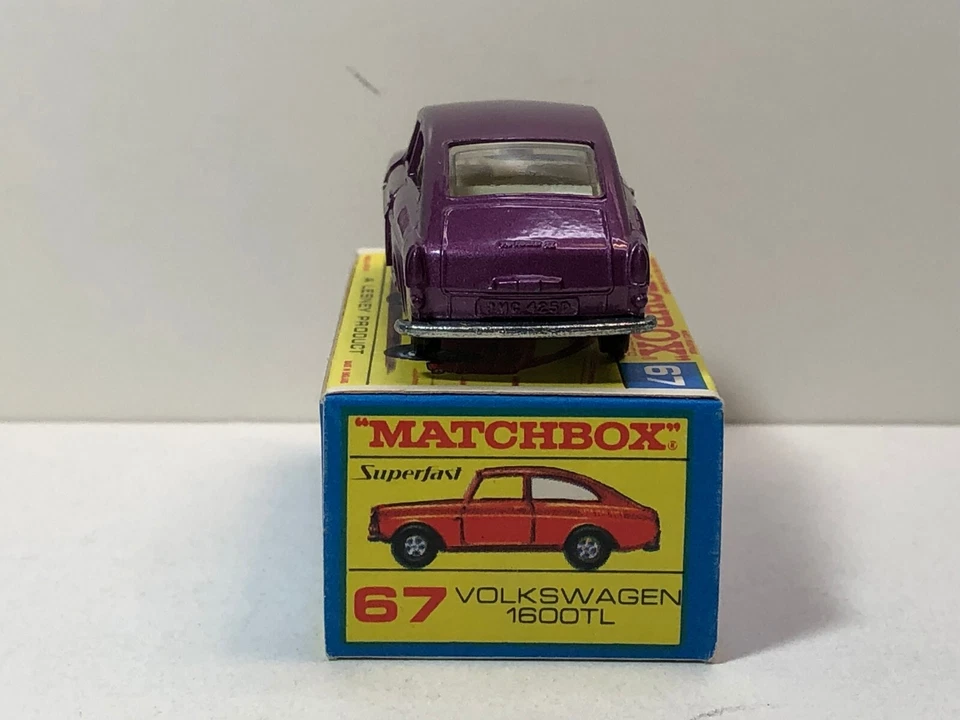 MATCHBOX LESNEY SUPERFAST 67A VOLKSWAGEN 1600TL LIGHT METALLIC PURPLE w/ BOX - Image 4 of 4