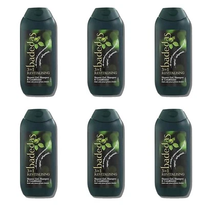 6x Badedas 3in1 Revitalisierendes Duschgel, Shampoo & Conditioner 200ml
