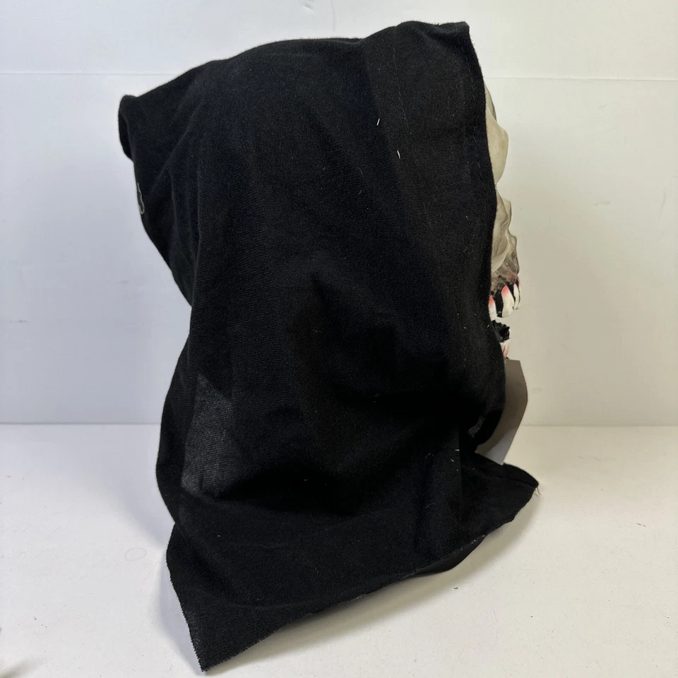 Glow in the Dark Skull Hooded Horror Monster Mask Halloween Haunt Prop OS #7107 - Image 4 of 4