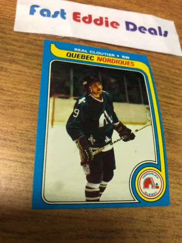 TOPPS NHL HOCKEY 1979-80 REAL CLOUTIER CARD 239 QUEBEC NORDIQUES EXCELLENT
