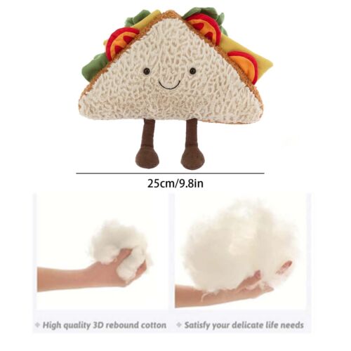 Jelly Cat Amuseable Sandwich Soft Toy Stuffed Food 9.8 In 25cm - Picture 3 of 5