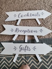 Three Table Top Wedding Signs
