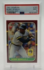 1987 Donruss BOBBY BONILLA Opening Day RC PSA 9 Mint #167 Pirates (#49191660)