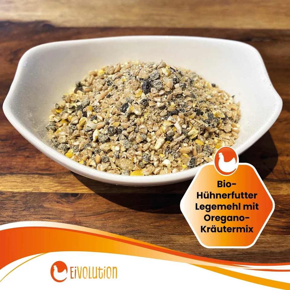 Eivolution Bio-Hühnerfutter Legemehl mit Oregano-Kräutermix 14 kg - Bild 2 von 4