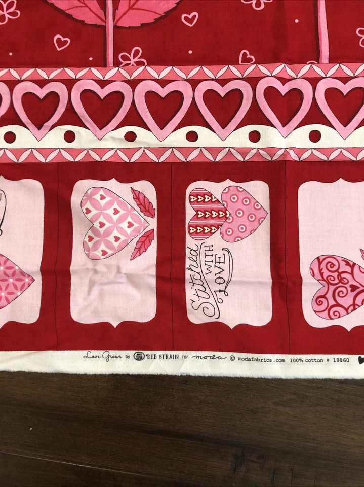 "Panel de tela Moda Love Grows 23""x44"" nuevo" Foto 2 de 4