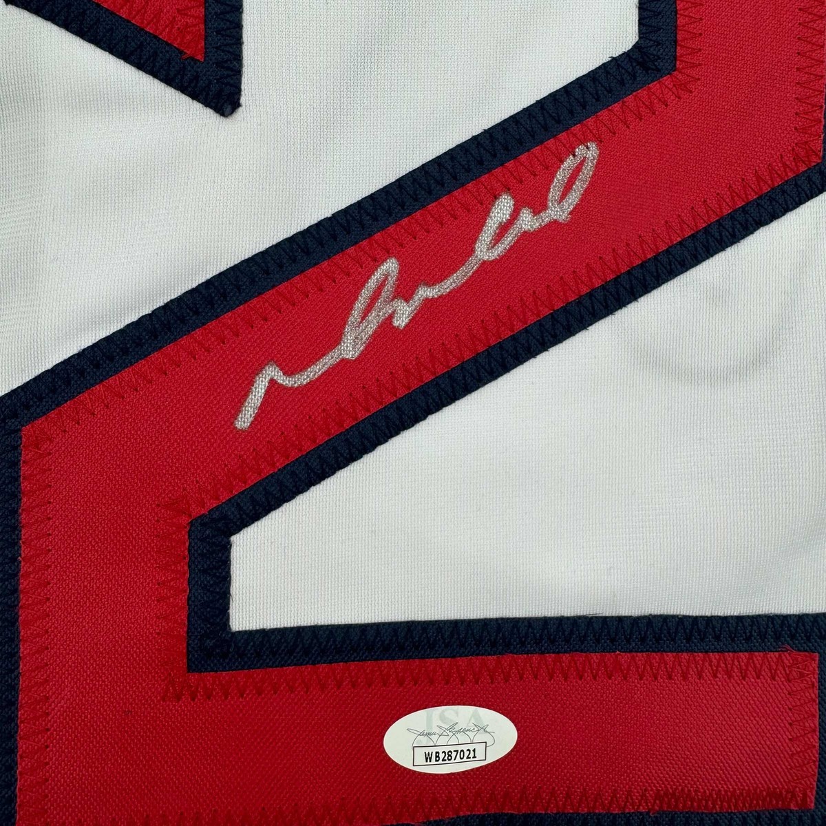 Autographed/Signed Mike Napoli Boston Red Sox White Baseball