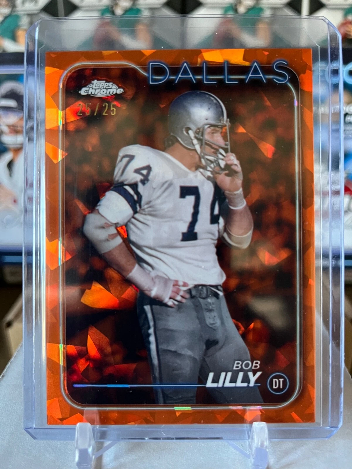 2024 Topps Chrome Sapphire #43 Orange Refractor 25/25 #43 Bob Lilly Cowboys