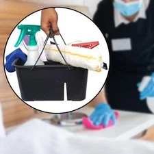 Cleaning Supplies Organizer Cleaning Products Storage Basket for Garden Dorm Car