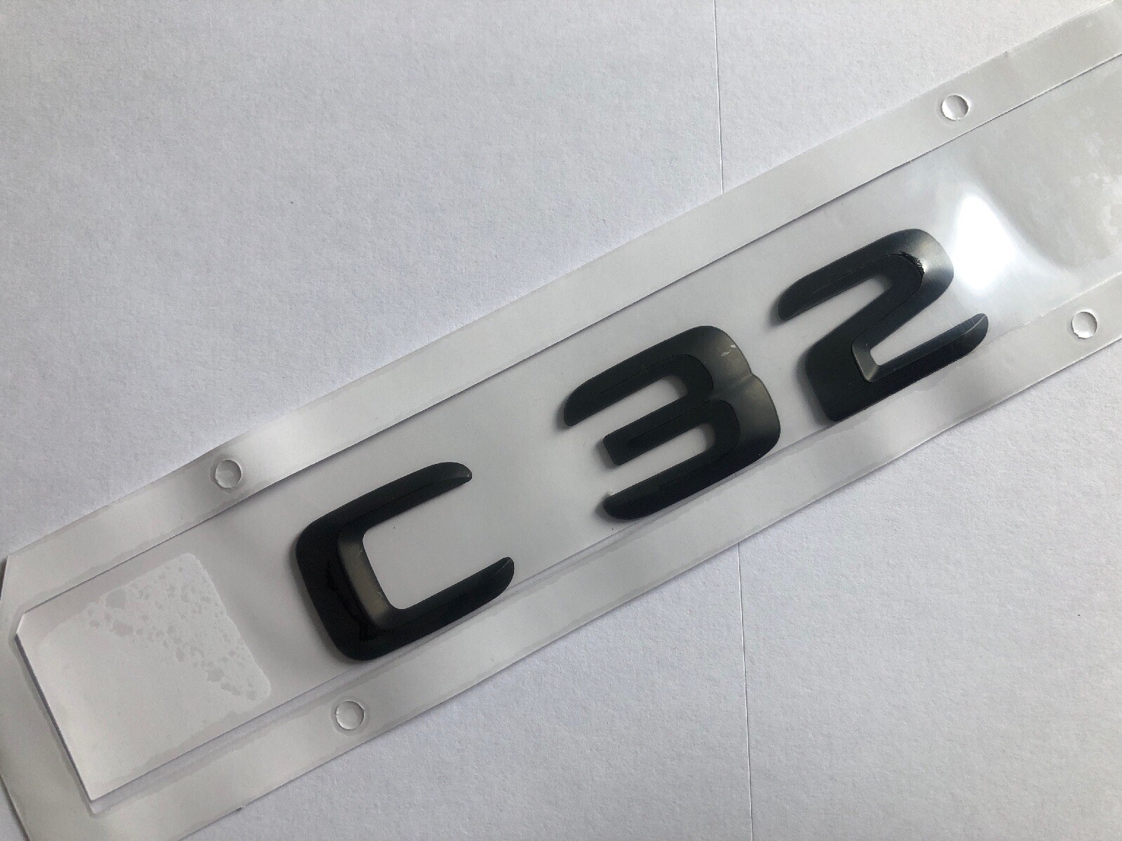 MATTE BLACK BENZ C32 REAR TRUNK LETTERS BADGE EMBLEMS FOR BENZ C-CLASS ...