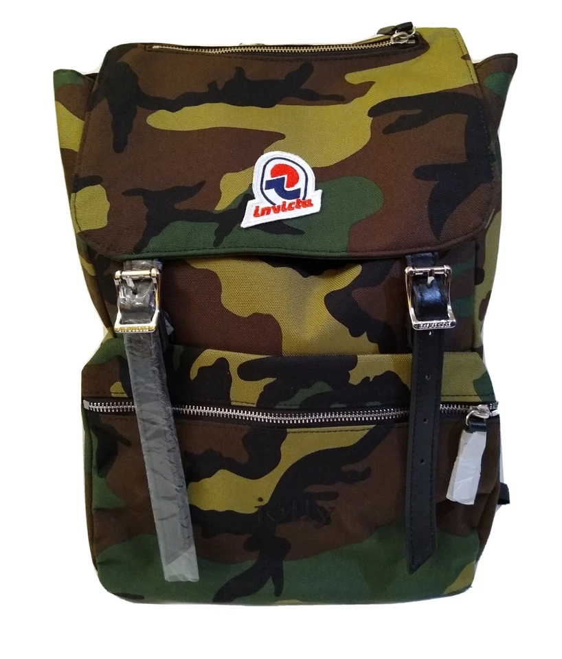 Invicta Jolly Camouflage Star Icon Green Camo Backpack  - Image 2 of 4