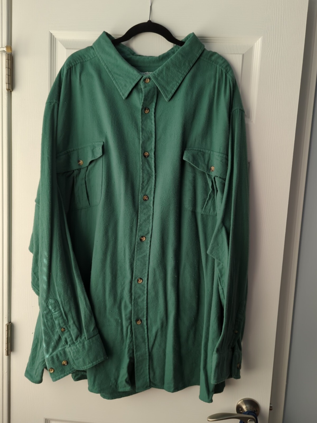 mens Flannel big and tall shirts 6xl Lt Green 