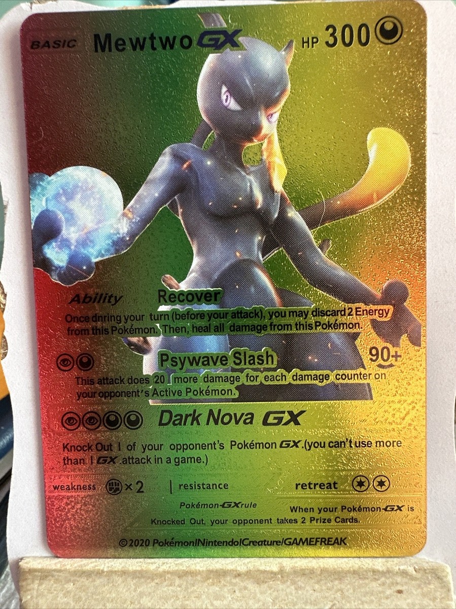 Mewtwo Gx Multi Color Recover Foil Fan Art Card NM | eBay