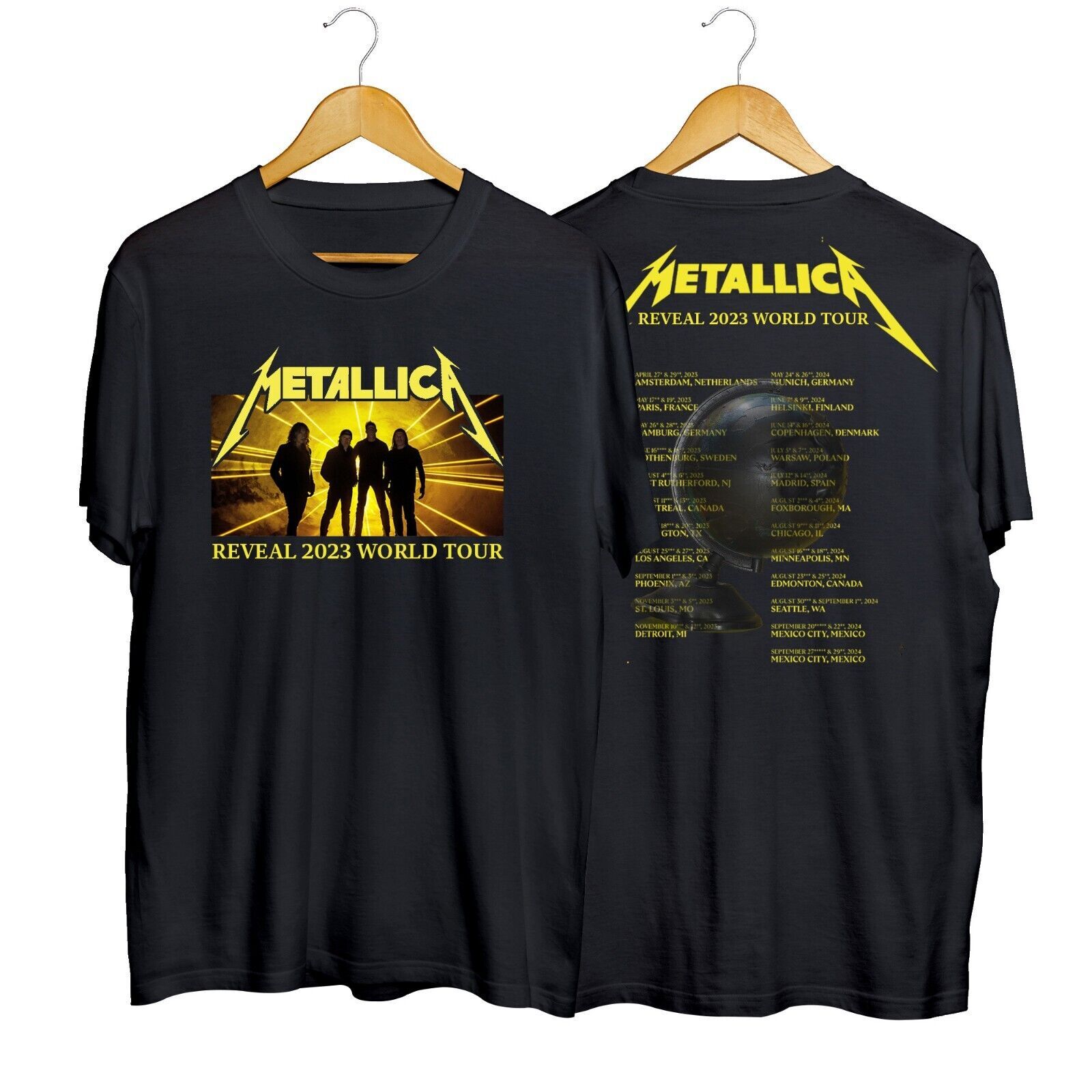 Metallica World 2023 T-Shirt Band Unisex Cotton Gift Fans eBay