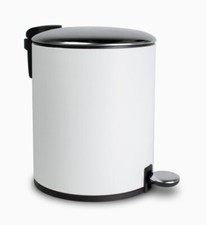 Round Metal 5 Liter/1.3 Gallon Step Trash Can with Removable Liner Soft Close
