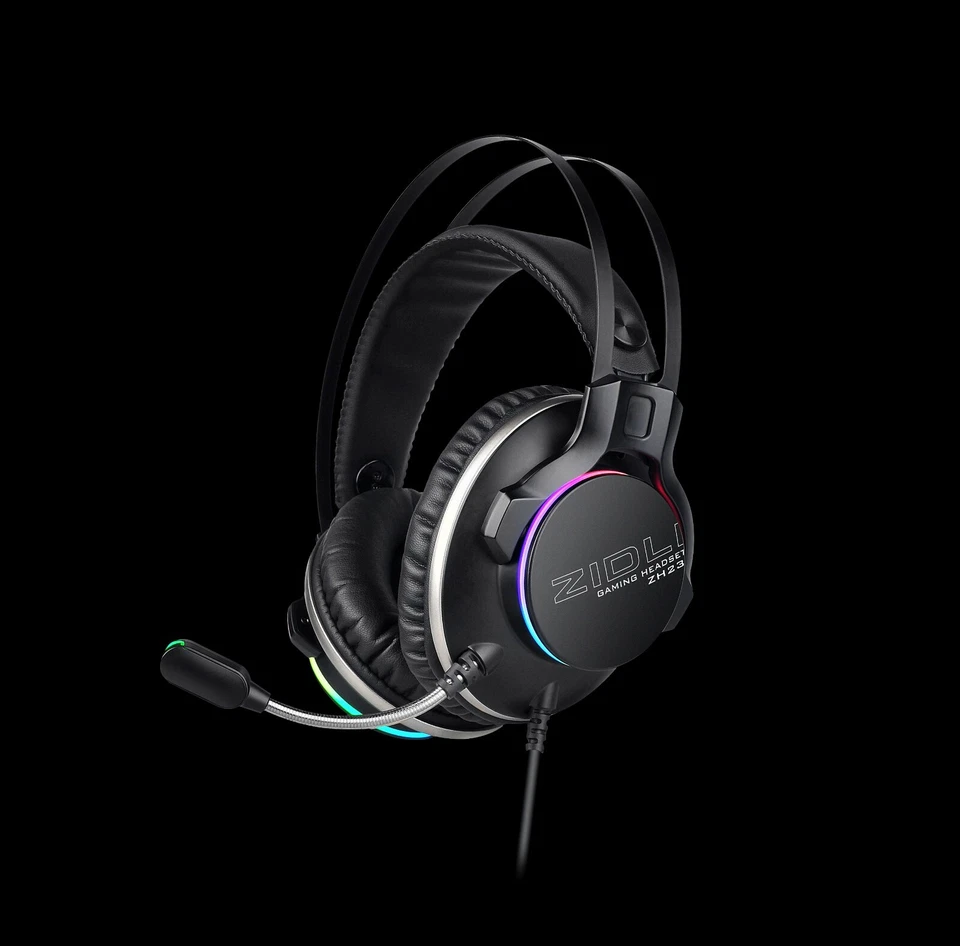  7.1 Virtual Surround Sound Gaming Headset with RGB Lights ZIDLI ZH23 for PS4/PC - Image 2 of 4