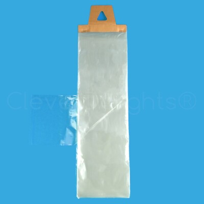Newspaper Bags - 6'' x 19'' - 0.8 Mil - Clear - Flat Plastic Bag - 100 500 1000