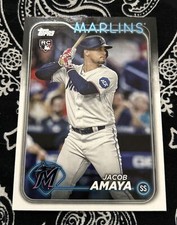 2024 Topps Series 1 RC Rookie #144 Jacob Amaya Miami Marlins NM