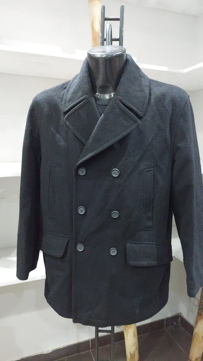 Manteau Colbert Vintage Pour Homme - Taille 52 - Gris Foncé En Mélange Cachemire - Occasion Très Bon état
