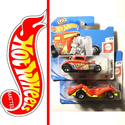 2x Hot Wheels Mattel Games Zombot + 32' Ford UNO rot 1932 Hot Rod cool kult H105