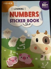 Learning NUMBERS Sticker Book - Pre-K/K - Over 80 Stickers