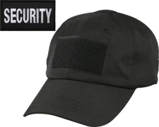 Black Tactical Operator Cap with Removable SECURITY Patch Hat