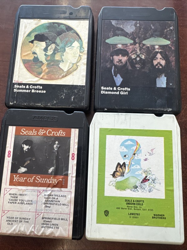 SEALS & CROFTS 8 Track Tapes (4) Played Through Instant Collection