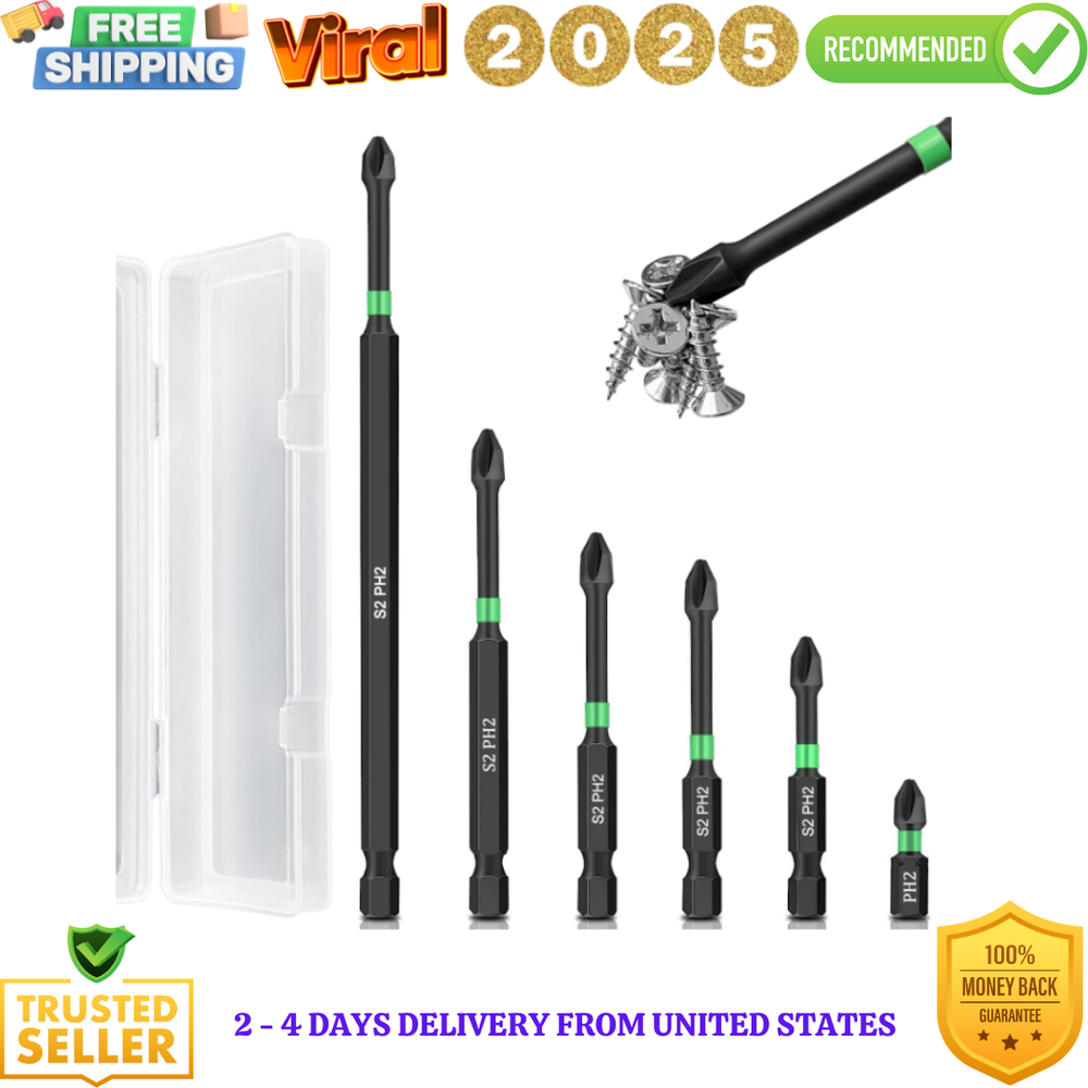 Magnetic Phillips Bits Set - BPQWLF Phillips Impact Bits, Magnetic Phillips Head