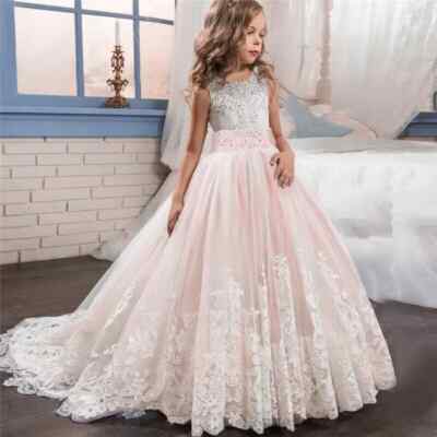 Long Prom Gowns Dresses for Girls Party Clothing Kids Formal Dress for  Wedding | eBay