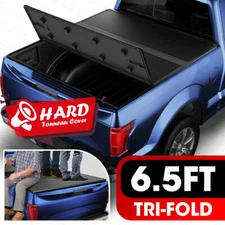 6.5FT Tri-Fold Hard Tonneau Cover For 2015-2025 Ford F-150 Long Truck Bed Cover