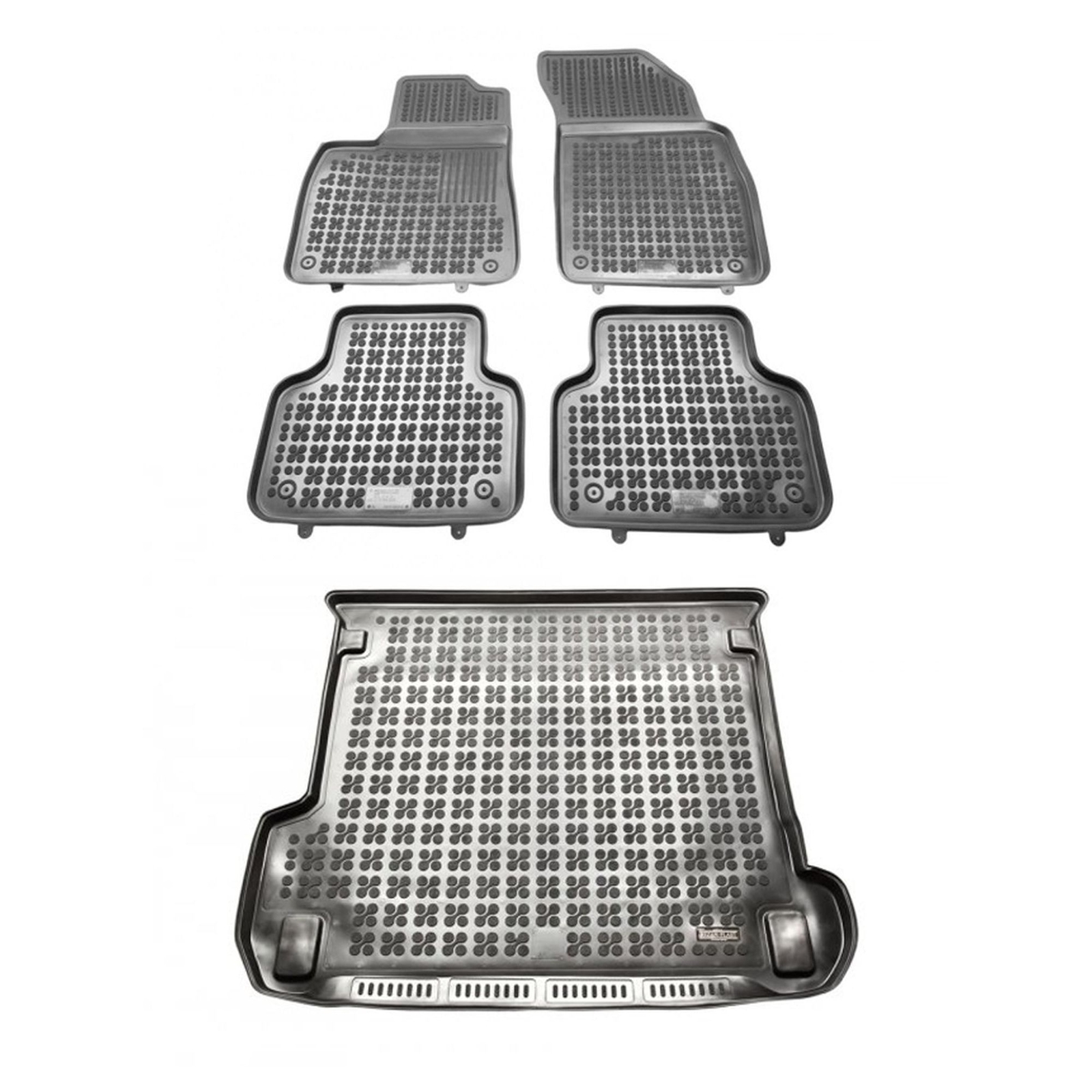 Tapis Audi Q7 II 7 places en moquette velours Premium Executive pour 3 rangées