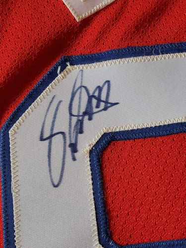 ERIC LINDROS AUTOGRAPHED OSHAWA GENERALS HOCKEY JERSEY BECKETT CERTIFIED BAS - Picture 2 of 8