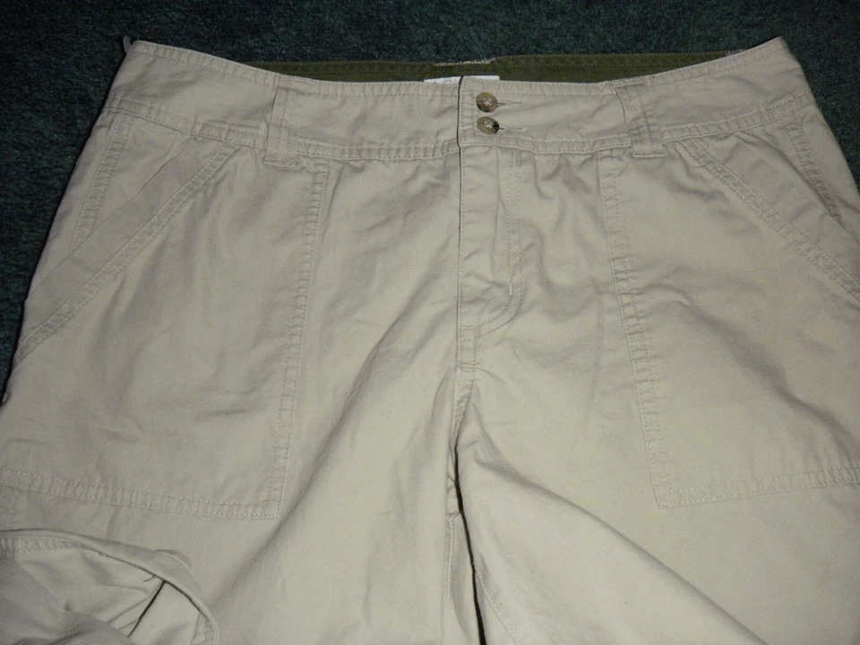 Calça Columbia Capri Feminina 10 Cinza Algodão Bolsos Frontais Planos Externos - Imagem 4 de 4