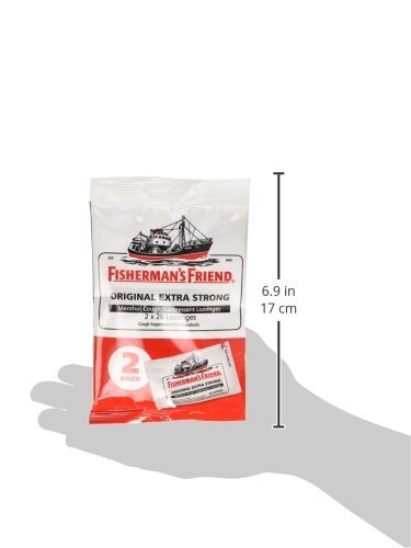 Paquete de 6 Pastillas Fishermans Friend Extra Fuerte Mentol Supresor de la Tos 40 Pastillas Cada una - Imagen 9 de 10