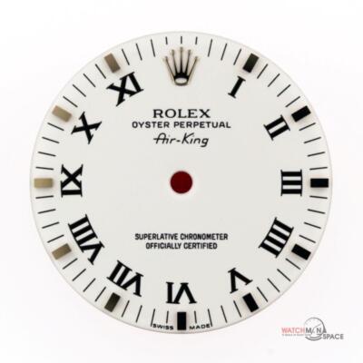 Original Men's Rolex Air-King 34mm 114200 114210 White Stick/Roman Dial S/S #B56